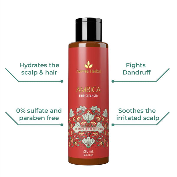 AMBICA HAIR SHAMPOO | Fights Dandruff | Sulfate & Paraben Free | (200 ml)